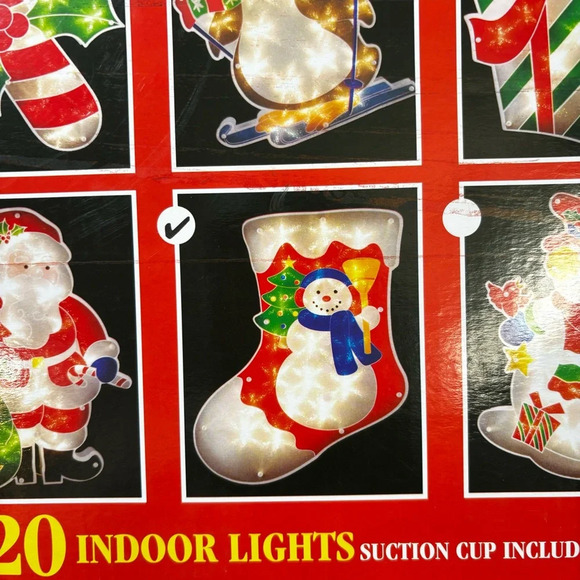 Expressions Holiday Stocking Light Silhouette Window Christmas 20 Lights 14” - Picture 5 of 7